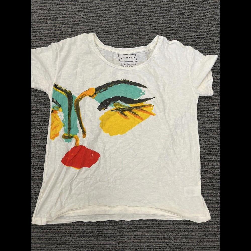 New Junk Food Donald Robertson Face Tee in Ivory XL